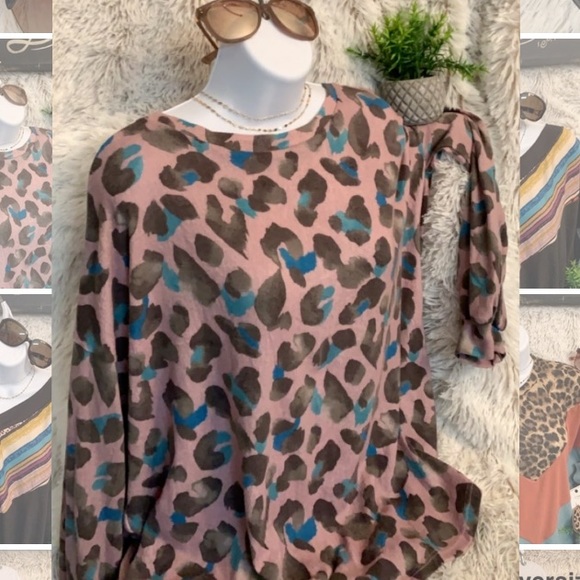 Tops - Soft knit leopard print top